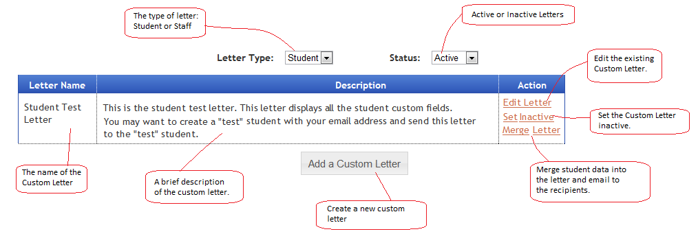 staff contact or payee information into the custom letter and send the